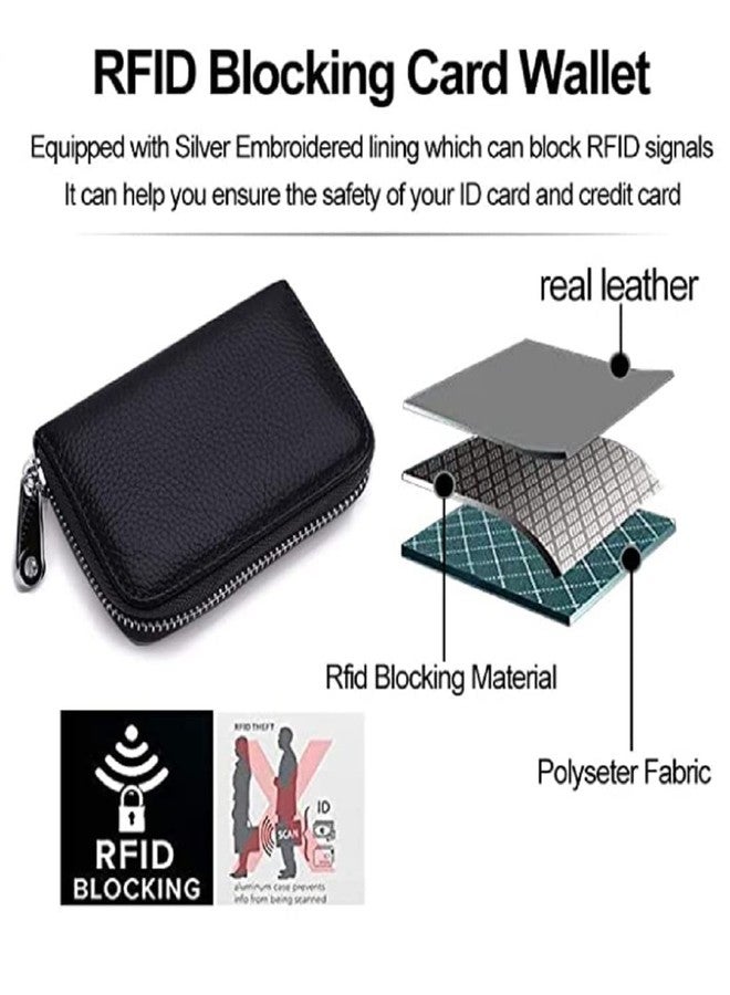 Brajin Blocking Black Genuine Leather Wallet for Men with ATM Card & Coin Zipper | Bi-Fold Wallet | Men's Wallet Purse - Image 3